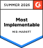 G2 Most Implementable, Summer 2026