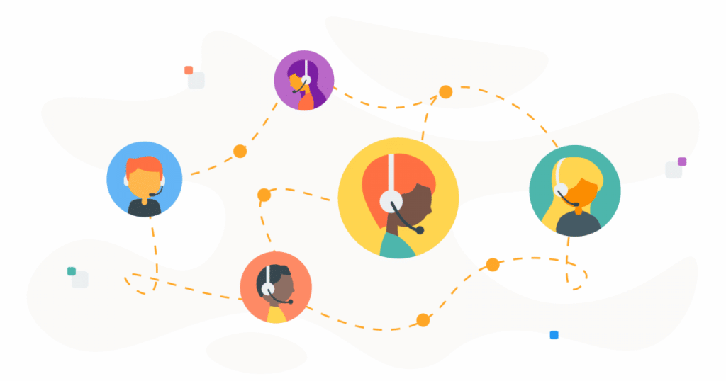 illustrazione agente call center web