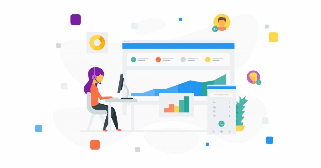 Illustration von HubSpot, wie Sie den Kundenservice zu Ihrem einzigartigen Geschäftsvorteil machen MAIN