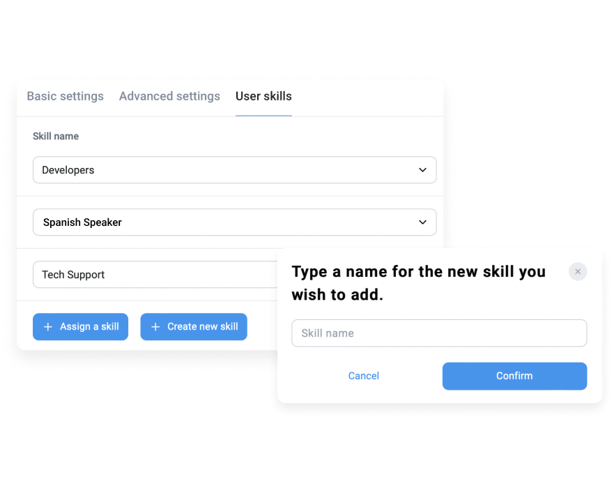 CloudTalk’s skill-based call routing feature